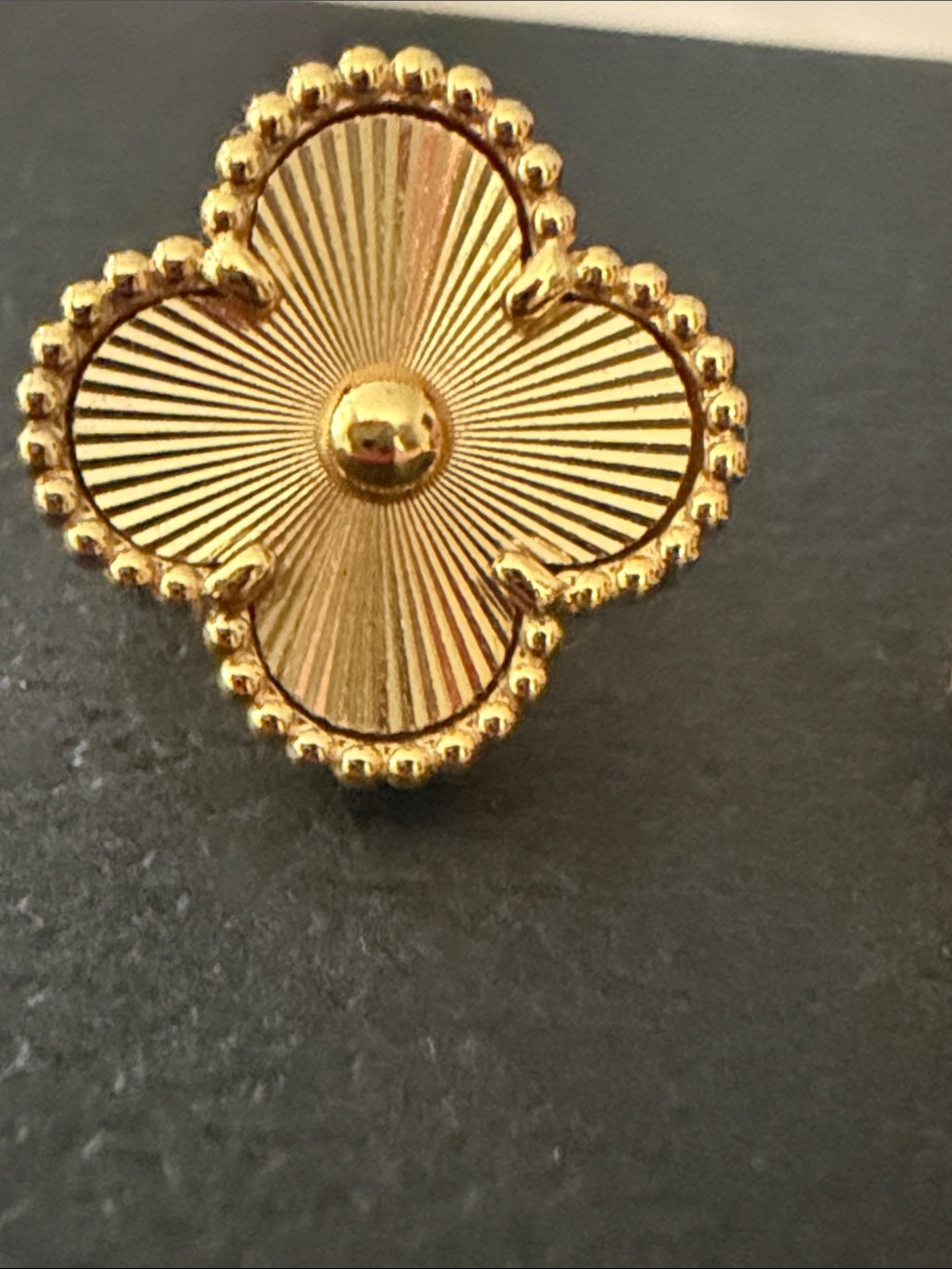 Gold Clover Earrings - Picture 5 of 6